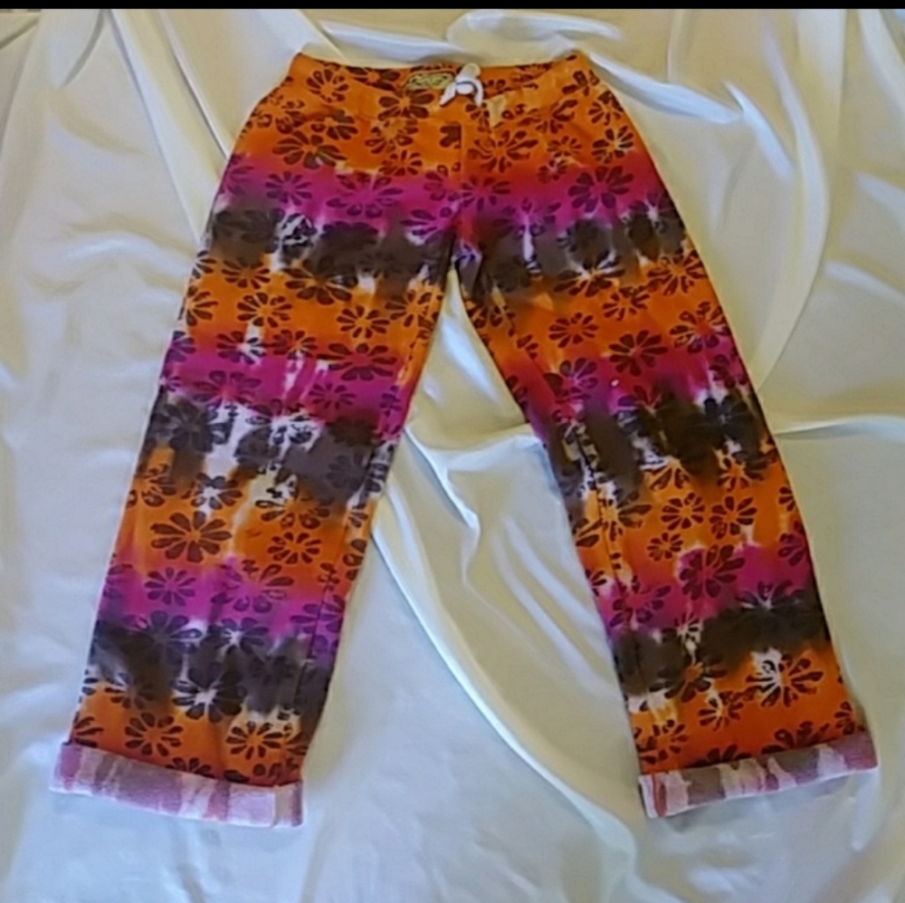 Hawaiian Beach Sz Small Sweat Pants Lounge Luau Summers Evening Lounge